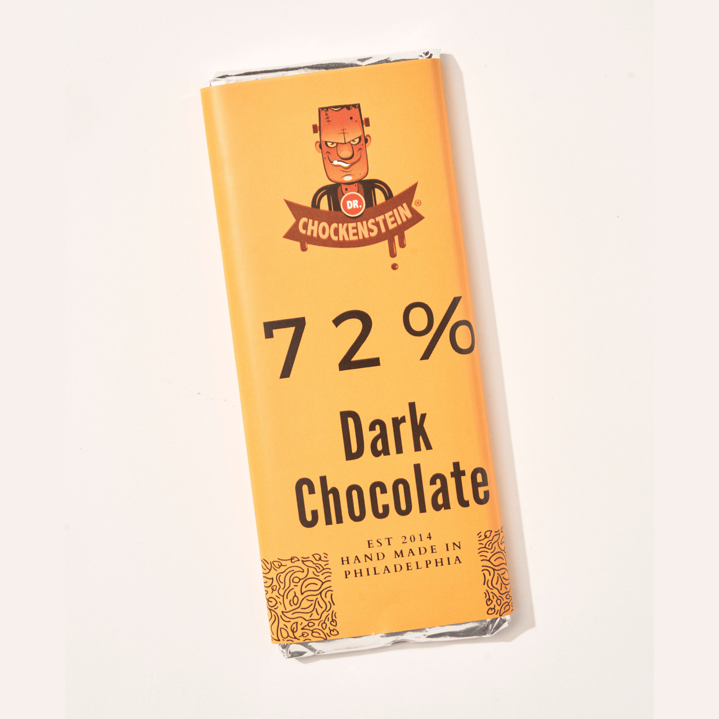 Dr Chockenstein 72% chocolate bar